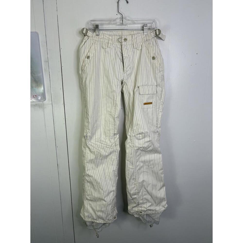 Foursquare Pants Womens Medium Fuji Pinstripe Snowboard Inseam Vents Warm
